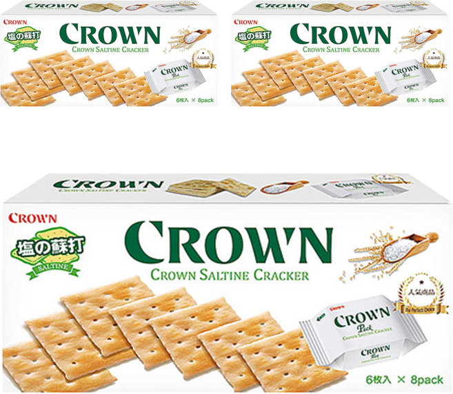 CROWN 皇冠 原味蘇打餅乾, 149g, 3盒