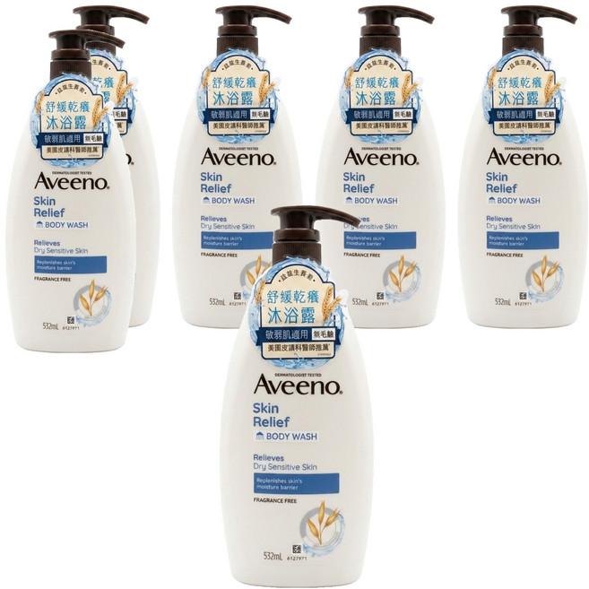 Aveeno 燕麥高效舒緩沐浴露, 532ml, 6瓶