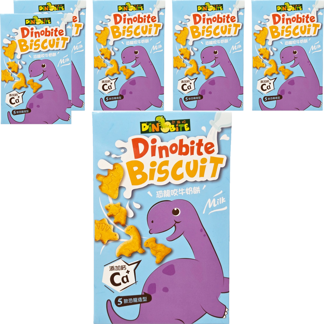 DiNOBiTE 恐龍咬 牛奶餅 外盒款式隨機, 60g, 6盒