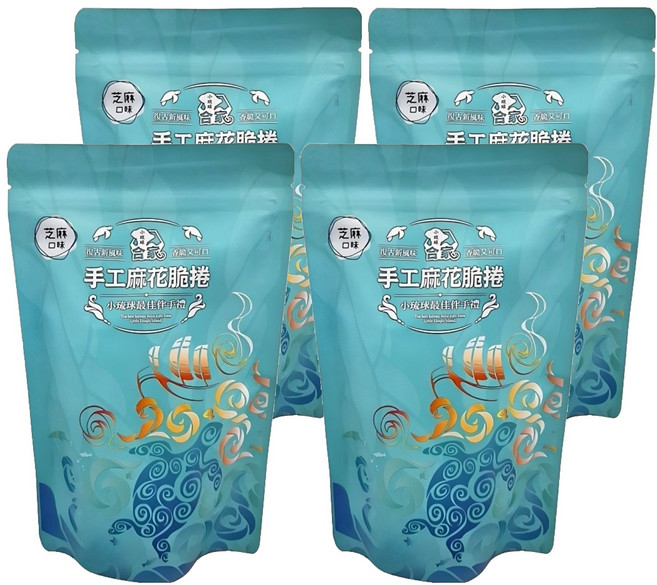 合家 麻花捲 芝麻, 190g, 4包