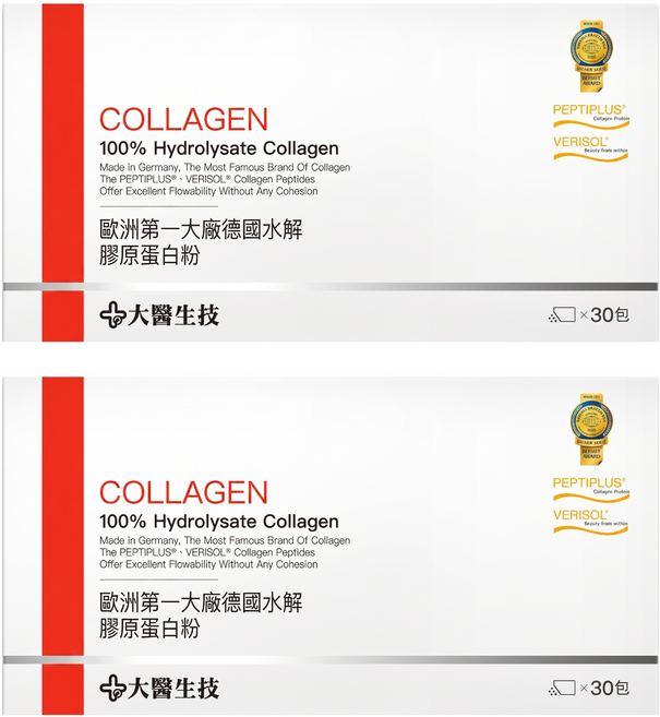 大醫生技 德國水解膠原蛋白粉, 6g, 30包, 2盒