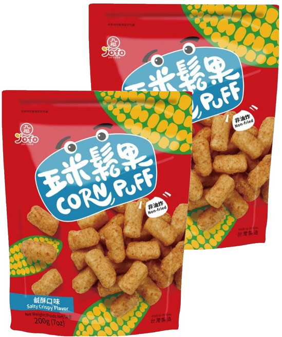 九福 玉米鬆果 鹹酥口味, 200g, 2包