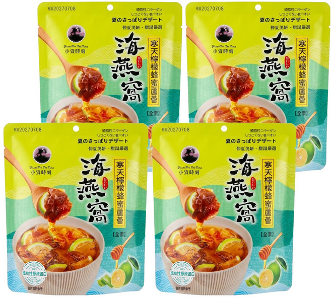 小資時刻 寒天檸檬蜂蜜蘆薈海燕窩, 150g, 4包