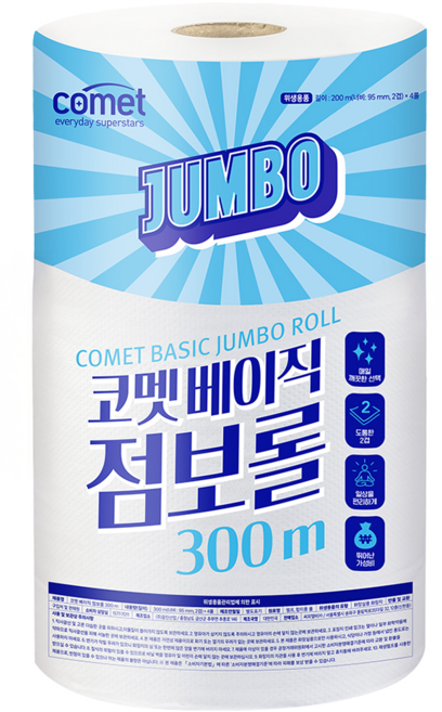 comet 捲筒衛生紙 Jumbo, 1組, 4捲, 300m