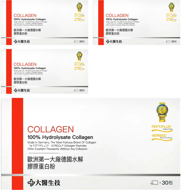 大醫生技 德國水解膠原蛋白粉, 6g, 30包, 4盒