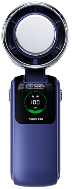 YUNMI 100檔手持半導體製冷冰敷風扇, 藍色, N36