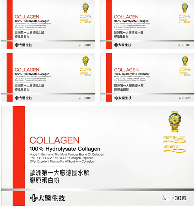 大醫生技 德國水解膠原蛋白粉, 6g, 30包, 5盒