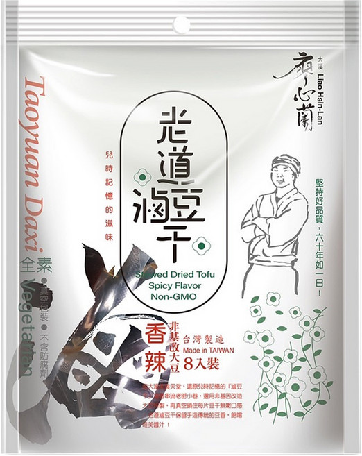 大溪廖心蘭豆干 老道滷豆干 香辣, 152g, 1袋