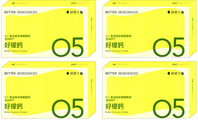 BETTER BIOSCIENCES 好好生醫 好檸鈣 粉狀, 15包, 2.6g, 4盒