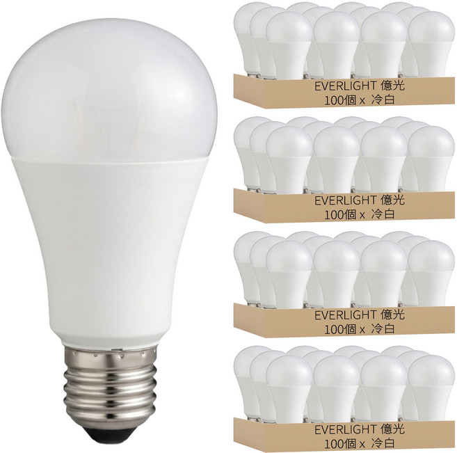 EVERLIGHT 億光 超節能球泡燈 13W, 白光, 400個