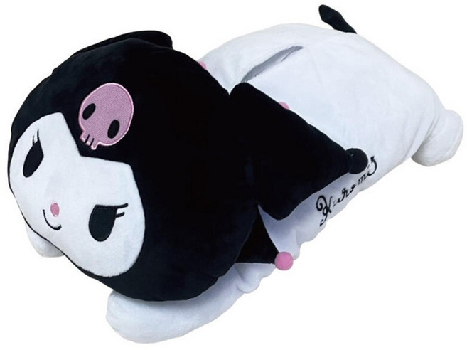 Sanrio 三麗鷗 酷洛米趴姿面紙套 酷洛米 SKU2048, 酷洛米 黑色 + 白色