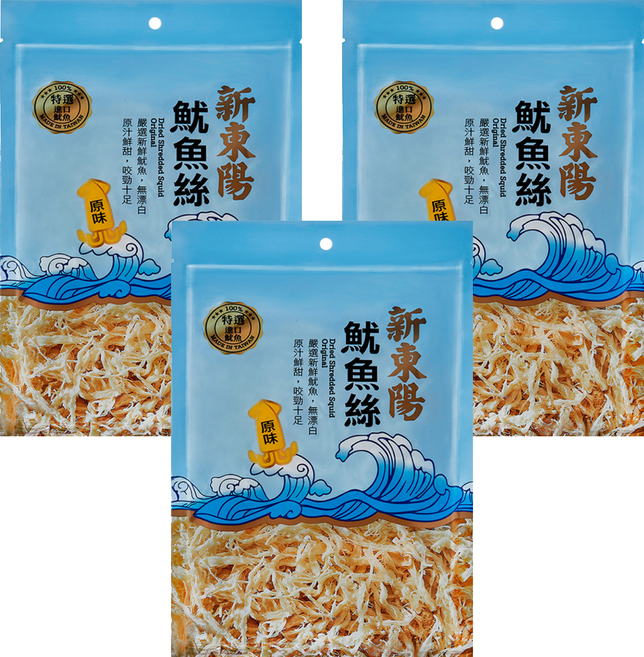 新東陽 魷魚絲 原味, 85g, 3包