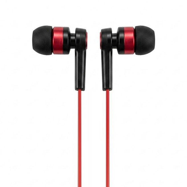 Kinyo Wired 耳塞式 耳機 1.2m 3.5mm 立體聲 黑色 + 紅色 EMP-63 1個