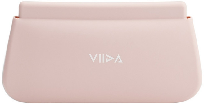 VIIDA Chubby系列 矽膠防水兒童餐具收納袋 L 石英粉 18*9.3*3.4cm 1個