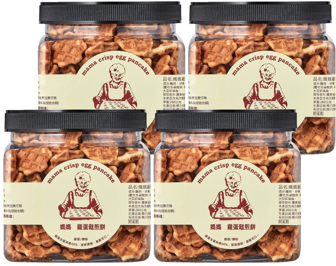 恩澤食品 媽媽雞蛋鬆煎餅, 260g, 4罐