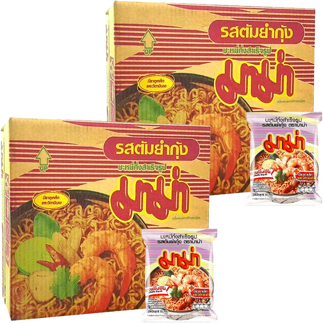MAMA 蝦味冬蔭風味冬蔭袋裝拉麵 55g, 60個