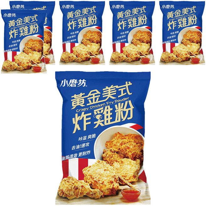 小磨坊 黃金美式炸雞粉, 1kg, 6包