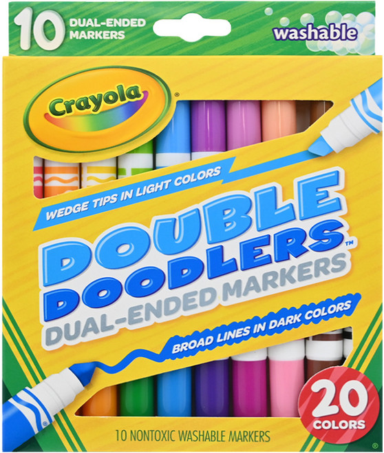 Crayola 繪兒樂 可水洗雙頭粗桿彩色筆 3歲以上, 20色, 1盒