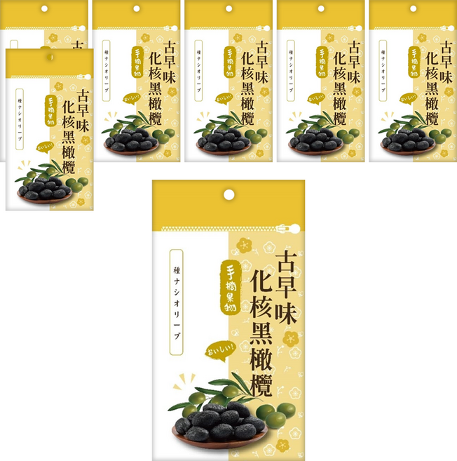 手摘果物 古早味化核黑橄欖, 60g, 6包