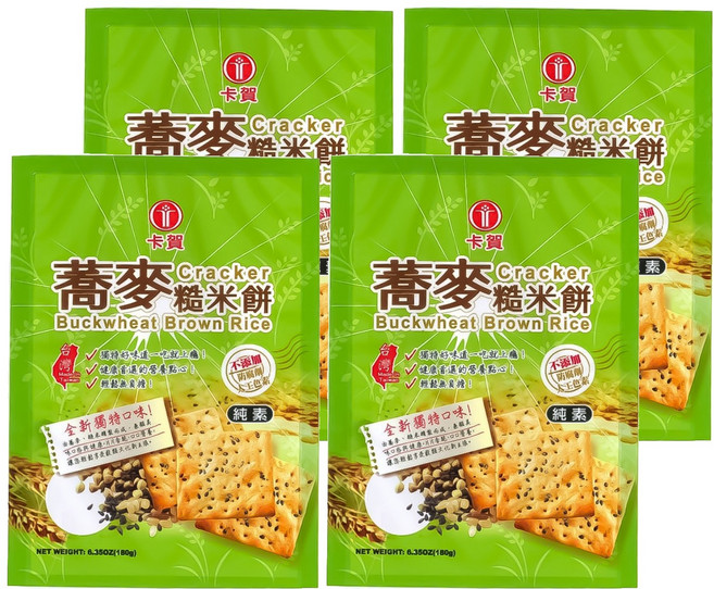 卡賀 蕎麥糙米餅, 4袋, 180g