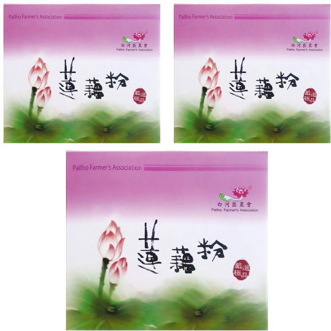 白河區農會 蓮藕粉禮盒, 300g, 3盒, 2罐