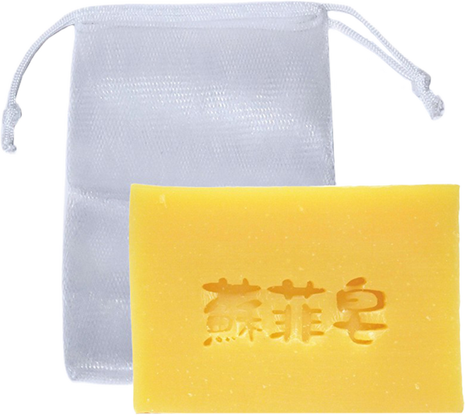 Sophie Savon 蘇菲皂 基礎淨膚皂 附網袋 中性肌/中油肌適用, 1個, 100g