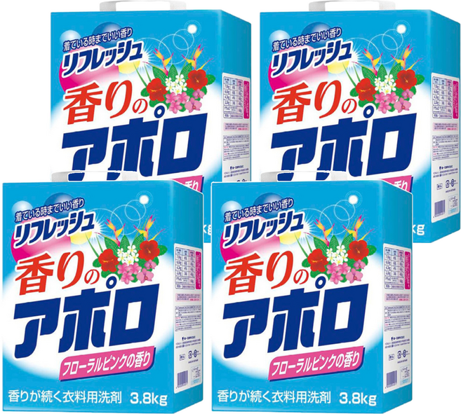 第一石鹼 阿波羅 芳香洗衣粉, 4個, 3.8kg