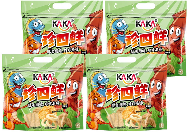 KAKA 卡卡 珍四鮮 冠軍魷, 120g, 4包