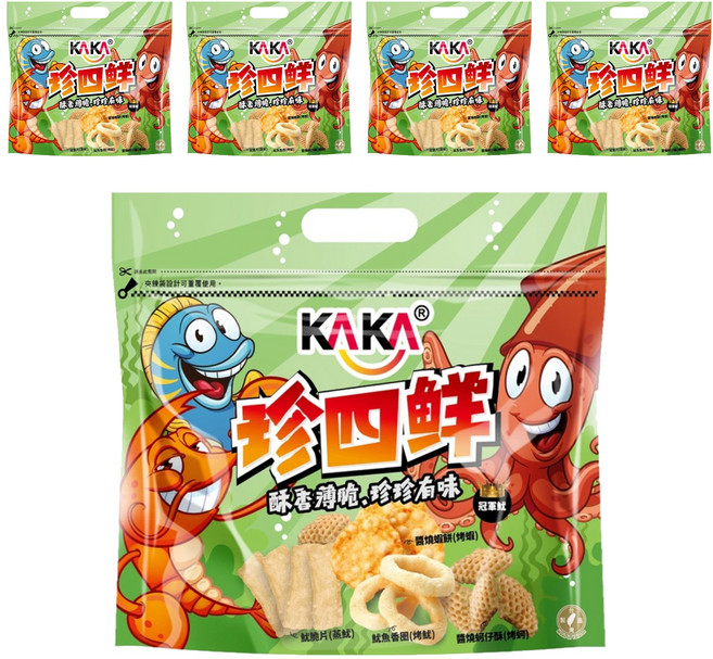 KAKA 卡卡 珍四鮮 冠軍魷, 120g, 5包