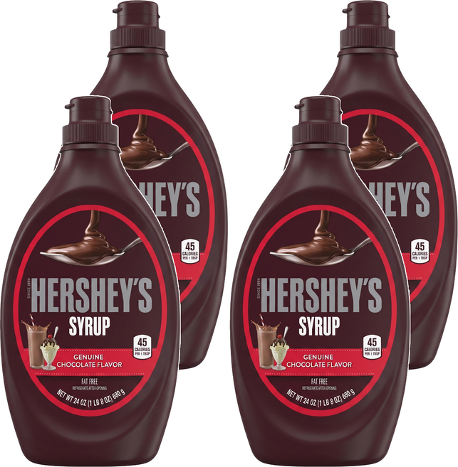HERSHEY'S 好時 可可風味糖漿, 680g, 4瓶