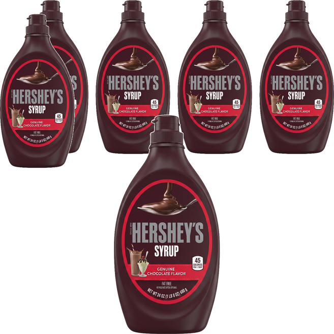 HERSHEY'S 好時 可可風味糖漿, 680g, 6瓶