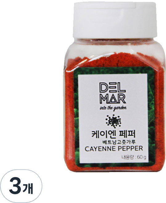 DELICIOUS MARKET Cayenne Pepper越南辣椒粉, 60g, 3罐