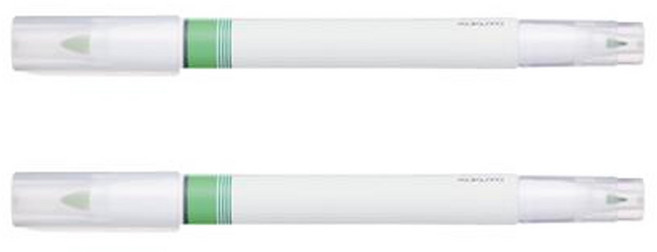 KOKUYO 國譽 mark plus 兩用同色系螢光筆, 草綠色, 2支