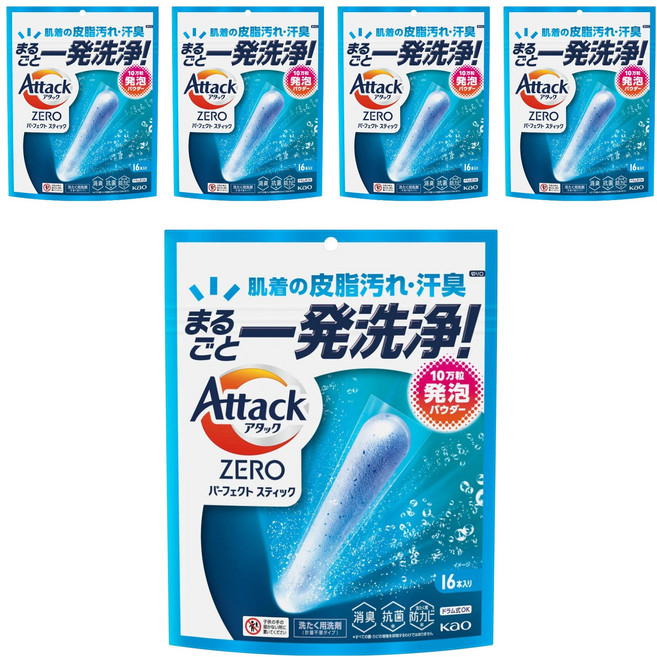 Attack ZERO 極效洗衣霸, 16顆, 5袋