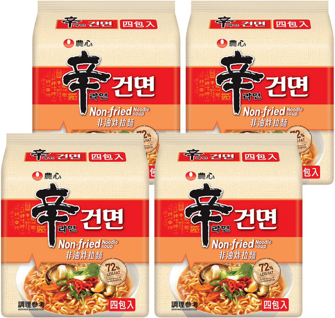 NONGSHIM 農心 非油炸辛拉麵 97g, 16包