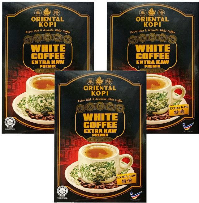 ORIENTAL KOPI 華陽 南洋風味白咖啡 三合一 特濃風味, 40g, 10條, 3盒