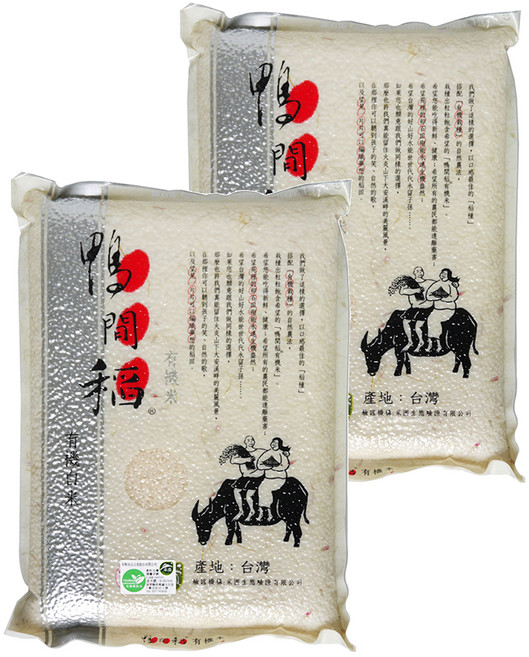 鴨間稻 有機白米, 3kg, 2包, CNS三等