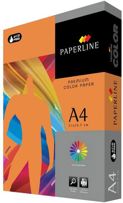 PAPERLINE 彩色影印紙 PL240 桔紅色 80磅, A4, 500張