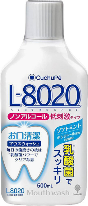KOKUBO 小久保工業所 清涼薄荷乳酸菌漱口水 日本進口 不含酒精 清新口氣, 500ml, 1瓶