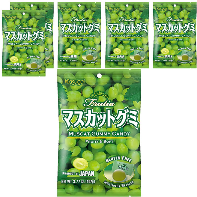 Kasugai 春日井 果汁軟糖 白葡萄味, 107g, 6袋