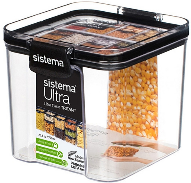 sistema ULTRA 密封保鮮盒 方形款, 1個, 容器 + 蓋子