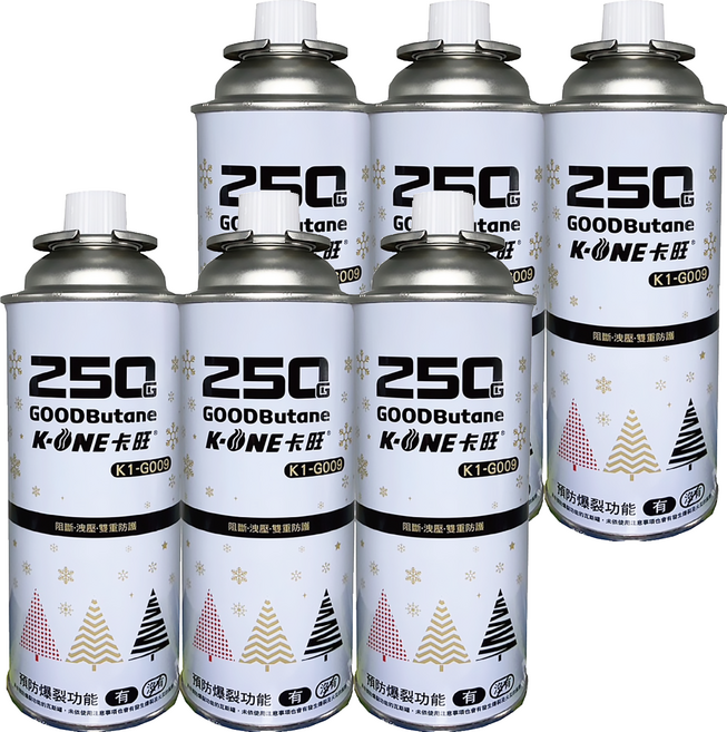 K-ONE 卡旺 卡式瓦斯罐 G009, 6罐