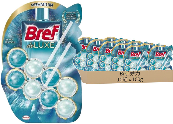 Bref 妙力 懸掛式馬桶清潔球 清爽橙花, 10組, 100g