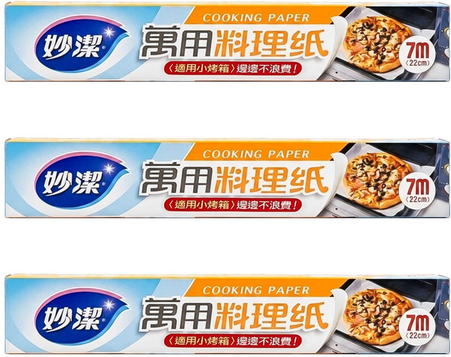妙潔 萬用料理紙, 7m, 1捲, 3盒
