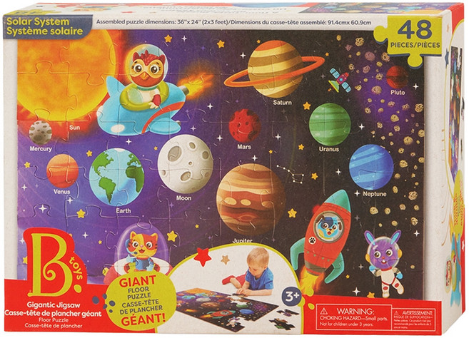 B.toys 滿地拼圖, 48片, 1盒, 太陽系點名