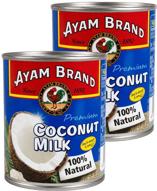 AYAM 雄雞標 特級椰奶罐頭, 2罐, 270ml