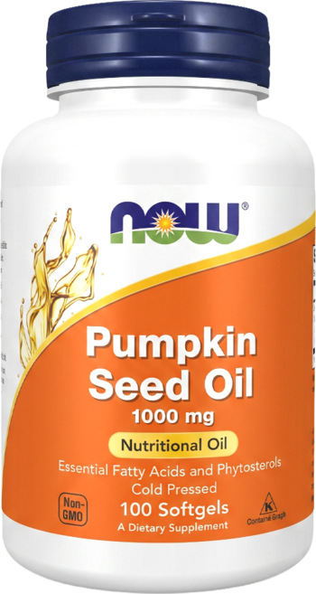 NOW Foods 台灣公司貨 南瓜籽油膠囊食品, 100顆, 1罐