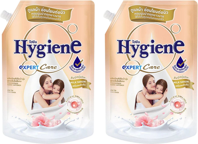 Hygiene 柔軟精 奶香膠原, 1L, 2包