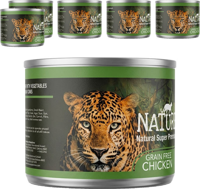 NATURAL10 PLUS 無穀原野主食罐, 鮮蔬嫩雞, 185g, 6罐