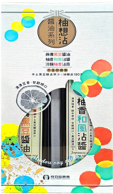 麻豆區農會 柚想沾醬油系列禮盒 2瓶, 460ml, 1盒
